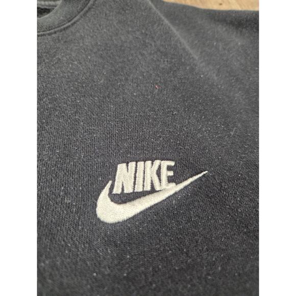 Nike Men's Core Club Crew Crewneck Sweatshirt Black Size Large - Picture 2 of 4